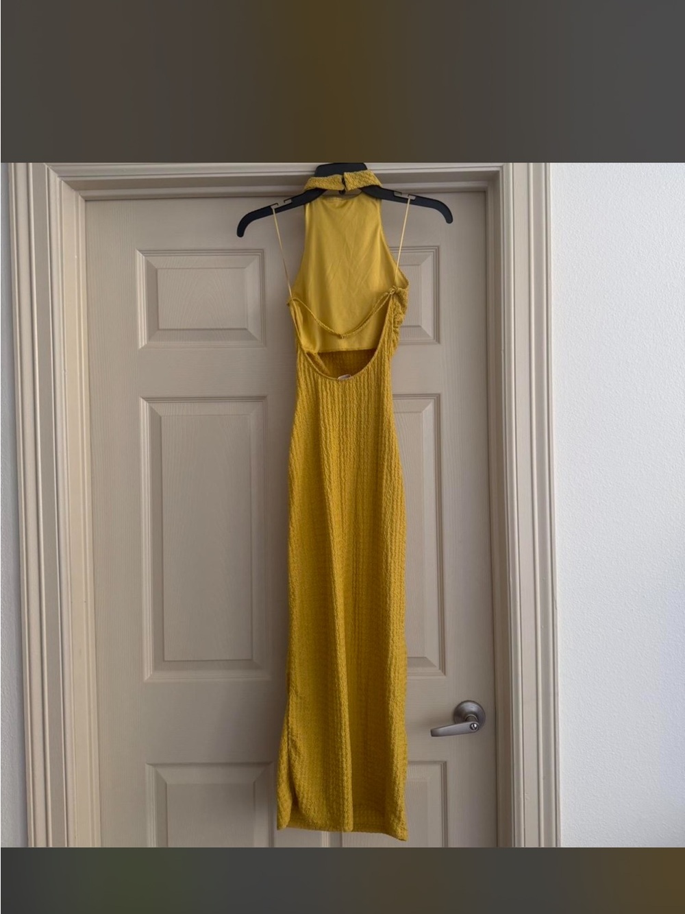 Pull & Bear Yellow High-Neck Sleeveless Maxi Dress - Picture 2 of 6